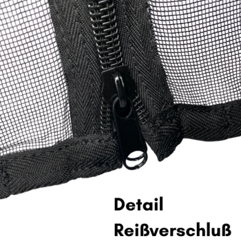 Moskitonetz Insektenschutzgitter VW T5 / T6 / T6.1 Heckklappe – Magnetische Befestigung - Reißverschluss - Detail